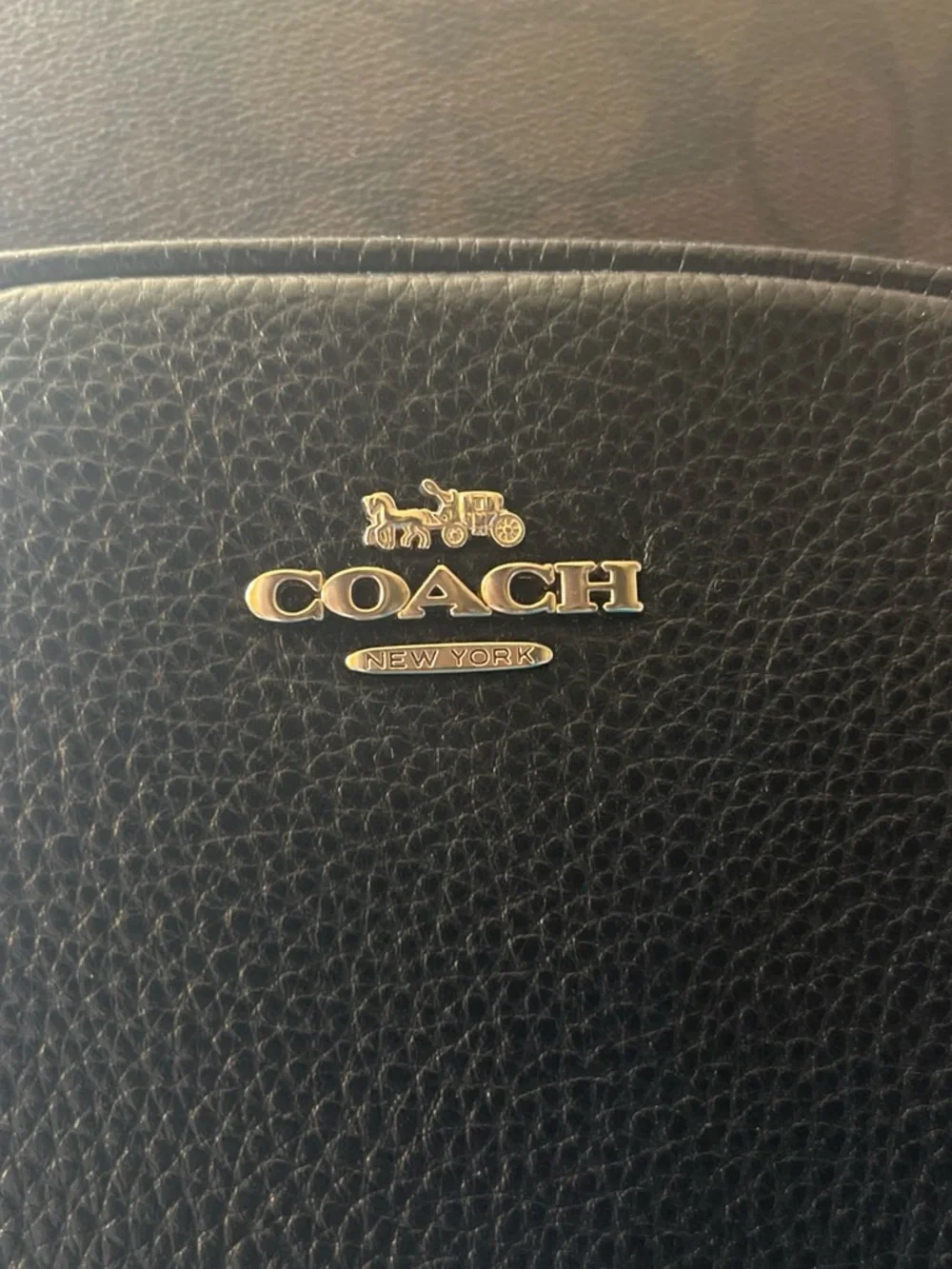 Coach Signature Canvas Backpack in Brown with Black Pocket